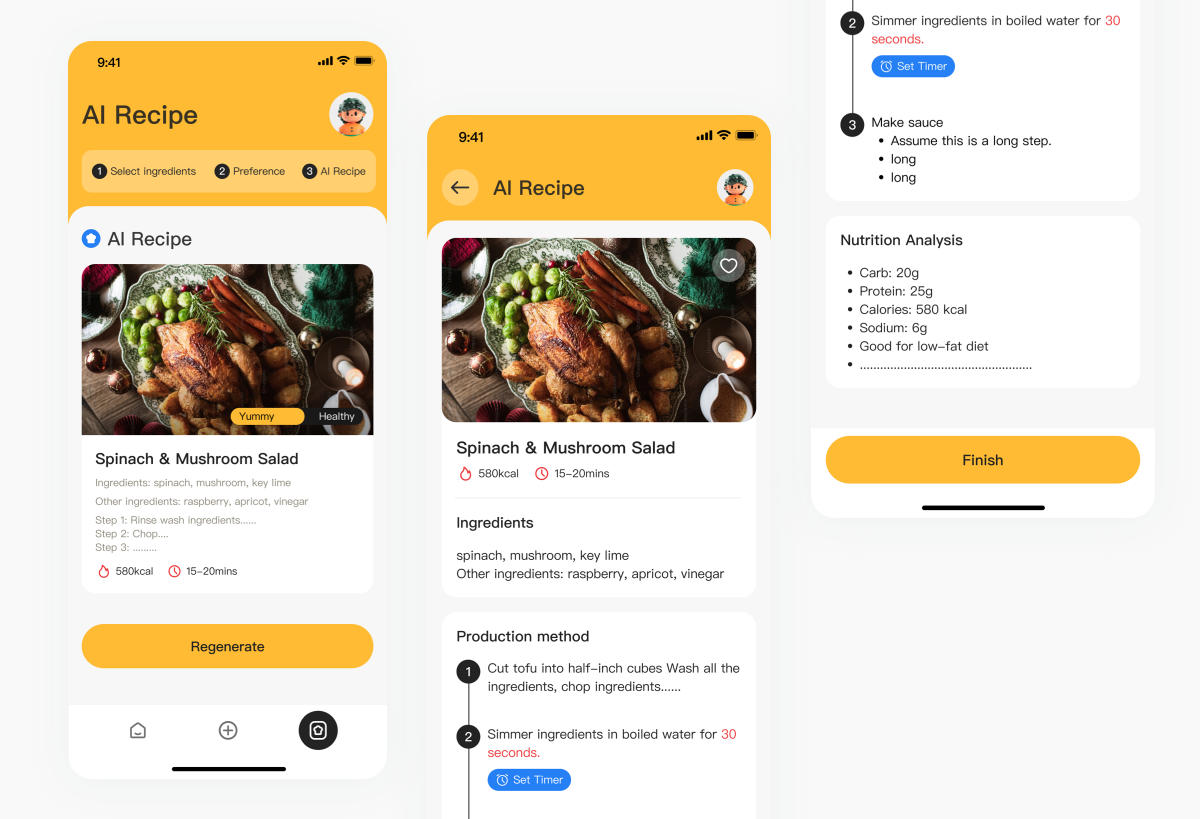 AI-powered ingredient scanning and recognition interface